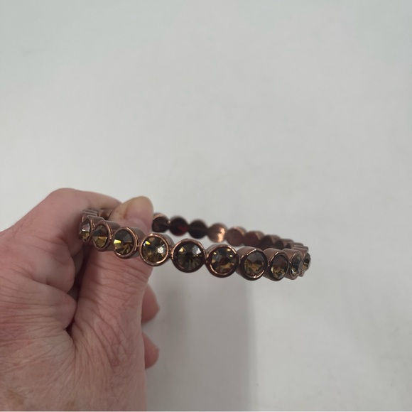 Graziano Set of 2 - Women’s Signed Amber Gemstone 7” Bangle Bracelets. - Picture 8 of 11